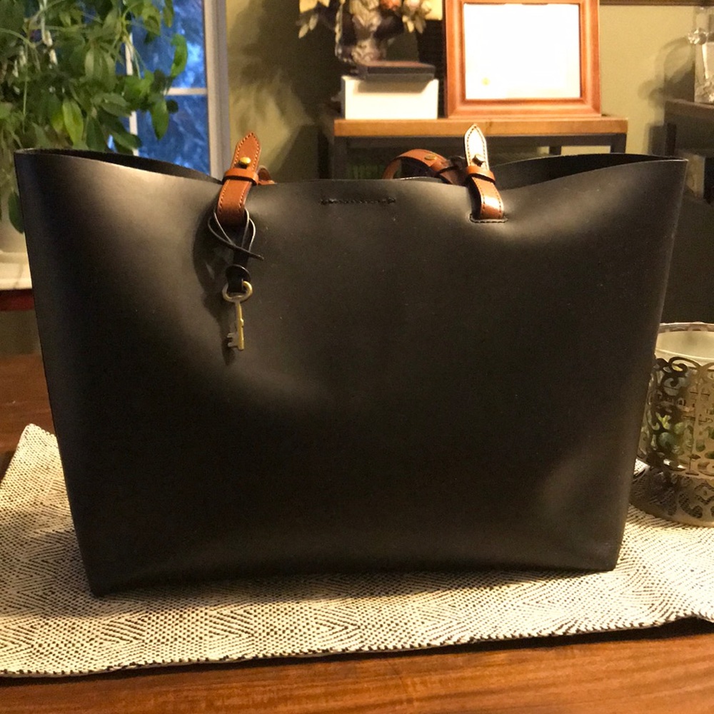 Fossil Black Rachel Tote